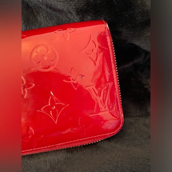 Louis Vuitton Monogram Vernis Patent Leather continental Wallet Scarlet Red - Picture 7 of 16